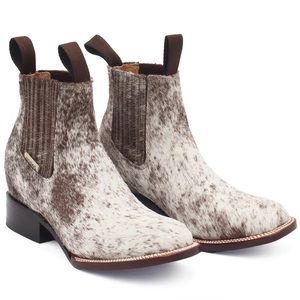 Women’s Hair on Hide Western Booties Cowgirl Boots Cowboy